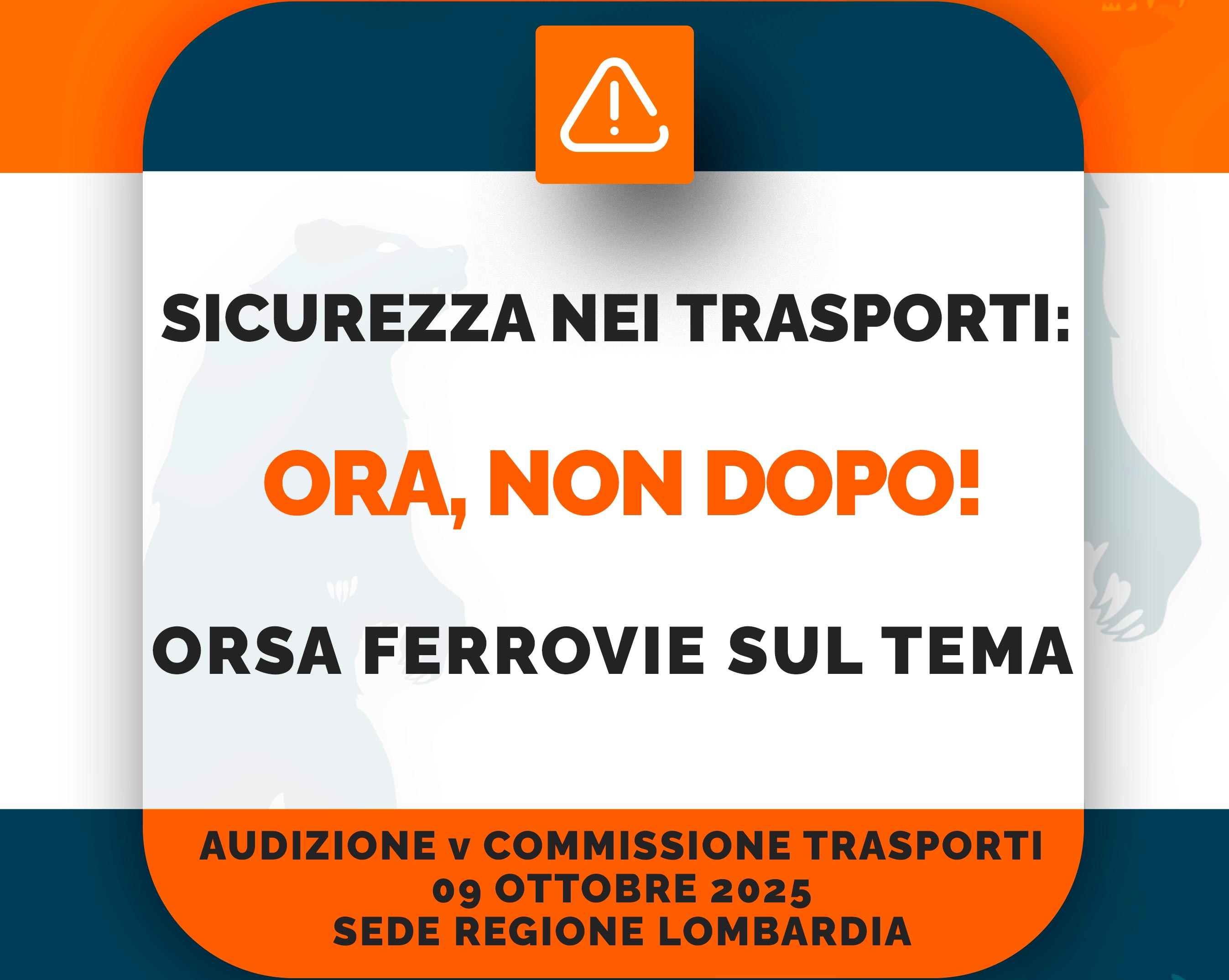 ORSA Ferrovie - Commissione Trasporti
